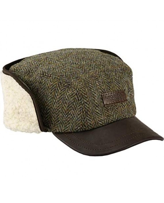 Stormy Kromer The Bergland Cap in Harris Tweed Men’s Winter Guide Hat with Ear Flaps