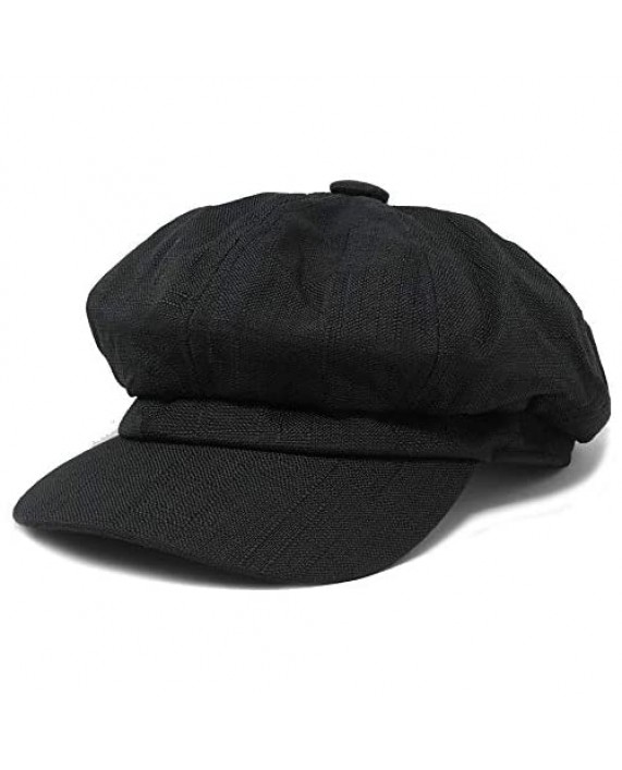 The Shop Village Corner Cotton Visor 8 Panel Applejack Cabbie Tweed Newsboy Flat Driving Cap Hat