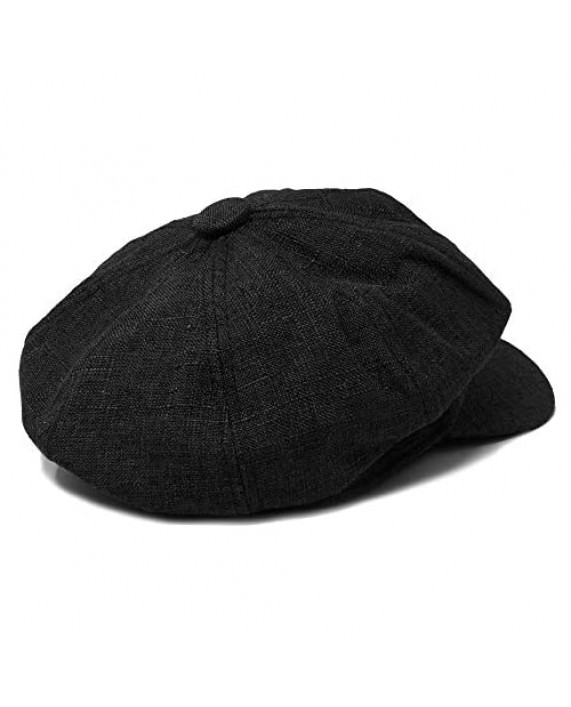 The Shop Village Corner Cotton Visor 8 Panel Applejack Cabbie Tweed Newsboy Flat Driving Cap Hat