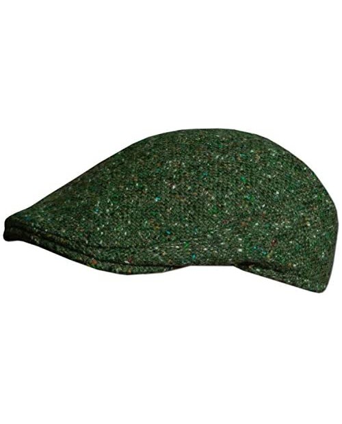 Traditional Irish Tweed Flat Cap Made in Donegal Ireland Green.
