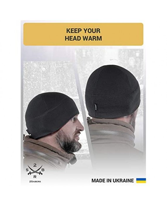 2SBR 2SABERS Fleece Winter Warm Watch Cap - Mens - Army Military Tactical Skull Beanie Hat