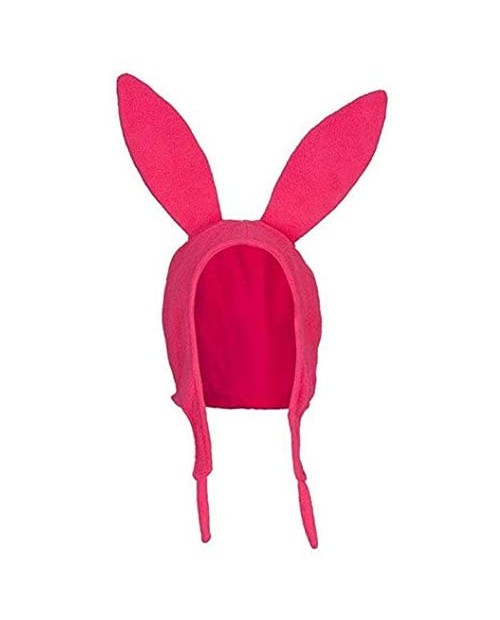 Bob's Louise Rabbit Ear Hat Burgers Beanie Cosplay Costume Halloween Fleece Hat Bunny Ears (Kid Pink)
