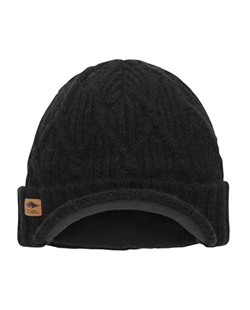 Coal Yukon Cable Knit Wool Brim Visor Beanie Winter Hat