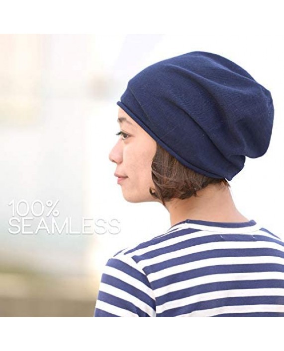 Mens Slouchy Organic Cotton Beanie - Womens Slouchie Cap Cooling Chemo Hat