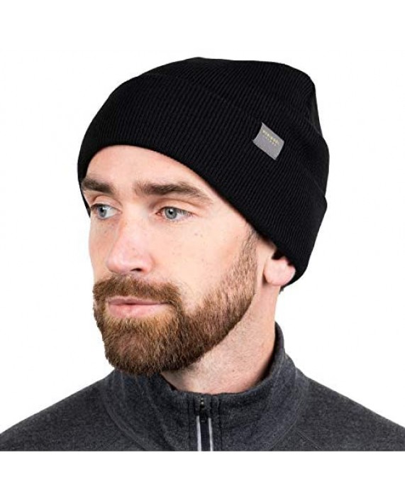 MERIWOOL Unisex Beanie - Merino Wool Ribbed Knit Winter Hat for Men and Women