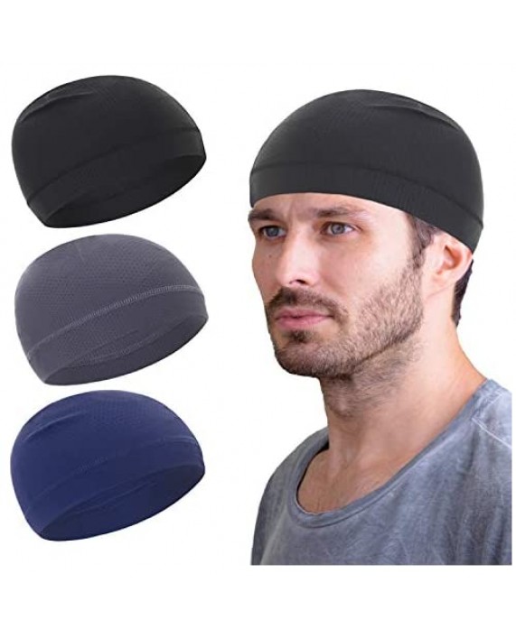Mesh Dry-Fit Helmet Liner for Men Women Cooling Skull Cap Moisture Wicking Breathable Summer Head Beanie