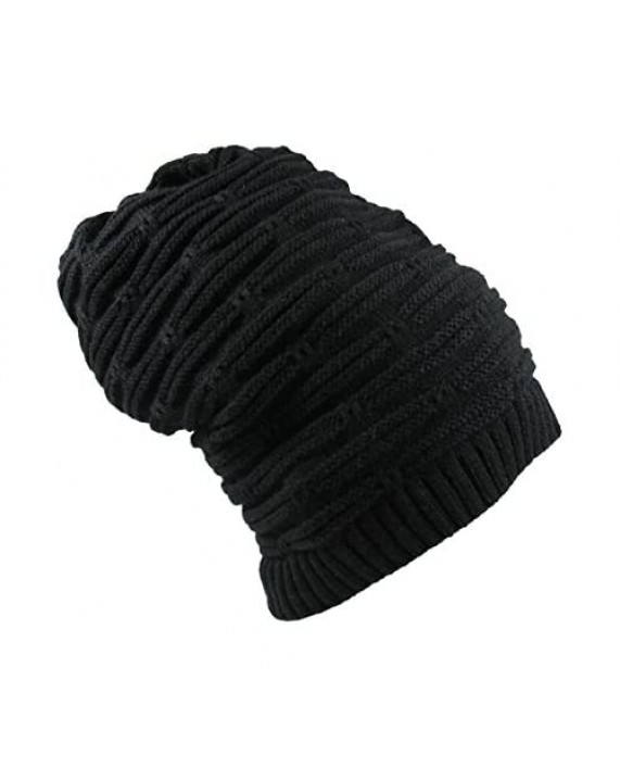 RW Rasta Stretch Long Beanie Hats Black