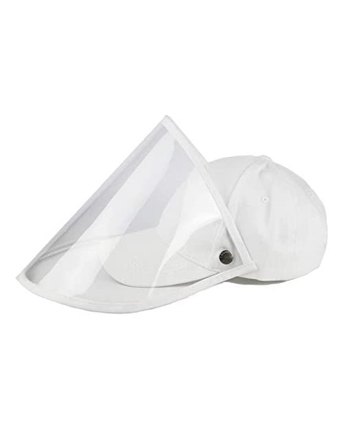 Baseball Cap for Womens Men Sun Hat with Removable Transparent Cover Foldable Plain Hat Summer Bucket Hats Outdoor Gym Sport