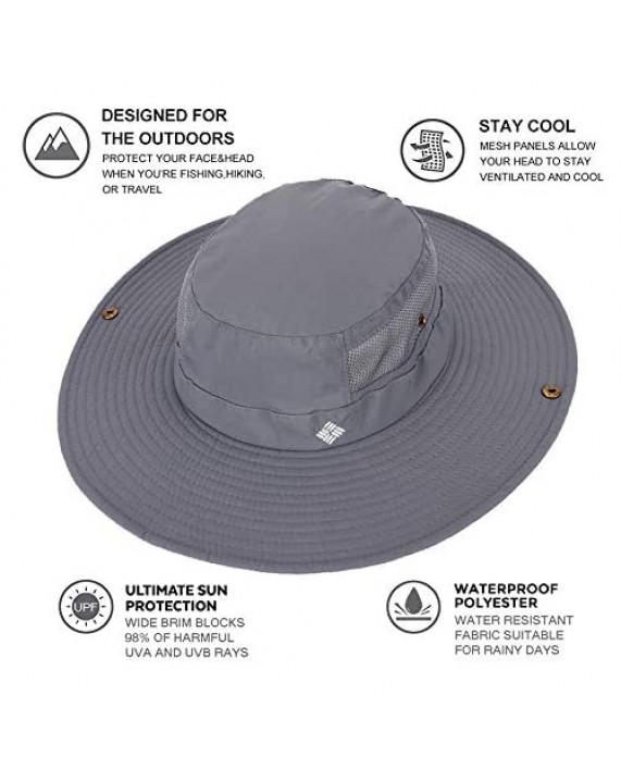 Bestry Men's Sun Hats Wide Brim Bucket Hat Sun Protection Packable Fishing Cap