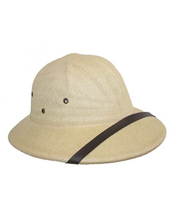CTM Twisted Toyo Straw Pith Safari Helmet Hat