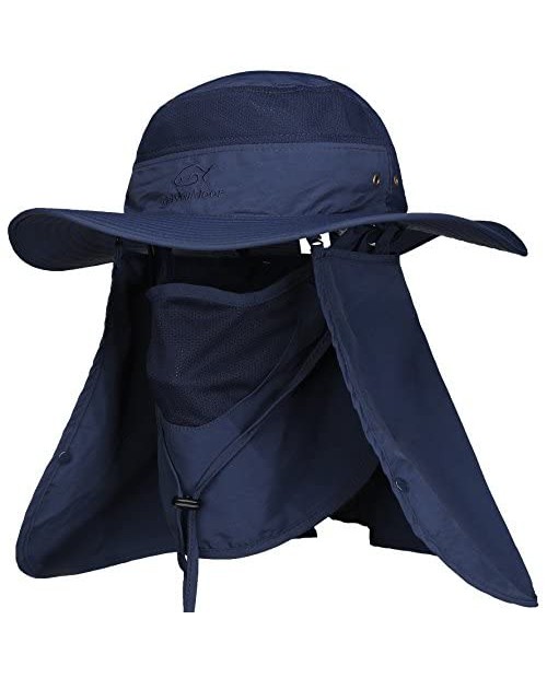 DDYOUTDOOR Summer Outdoor Sun Protection Fishing Cap Neck Face Flap Hat