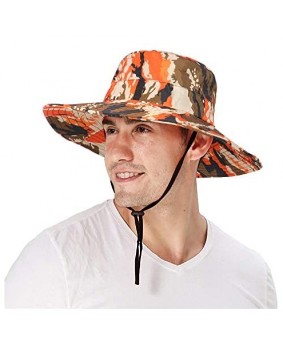 DOCILA Camo Boonie Bucket Hat for Men Women Military Style Outdoor Fishing Safari Hunting Fisherman Sun Caps