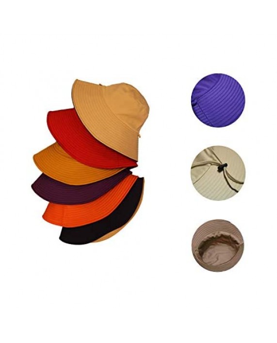 Facecozy Sun Hats for Women UV UPF Protection Female Bucket Beach Hats Packable Foldable Double-Sided Beach Travel Cap
