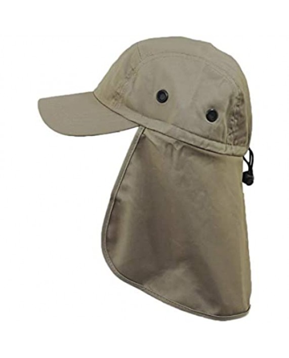 Khaki Brown Cap Sun Protection Foreign Legion Flap Hat