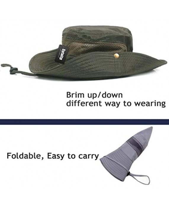 Mens Summer Hats for Sun Protection Outdoor Hat Men Wide Brim Fishing Hats Lightweight