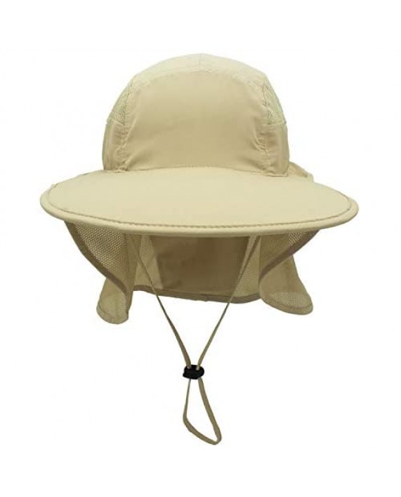 Men's Sun Hat UPF50+ Fishing Hat with Neck Protector for Women Outdoor UV Protection Wide Brim Sun Hat