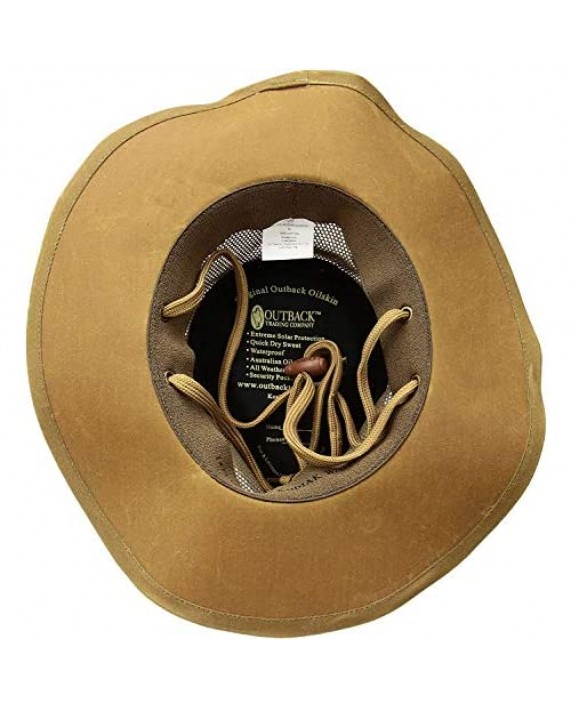 Outback Trading Men's 1472 Kodiak with Mesh Waterproof Outdoor Cotton Oilskin Hat