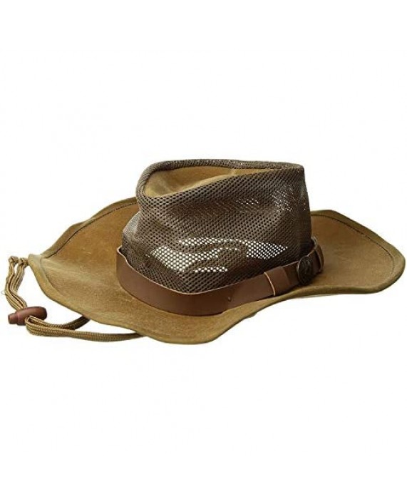Outback Trading Men's 1472 Kodiak with Mesh Waterproof Outdoor Cotton Oilskin Hat