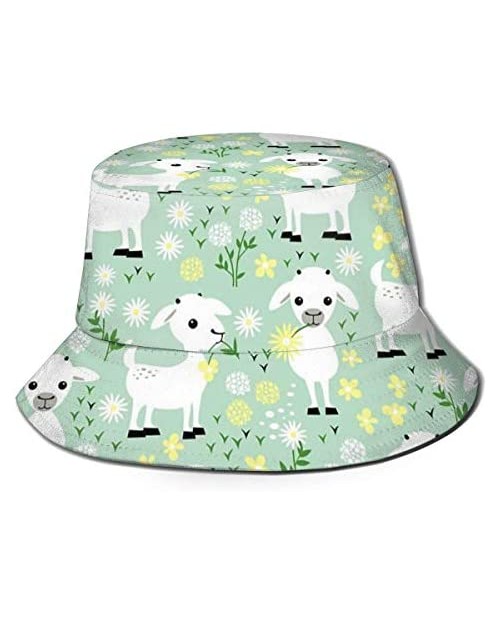 PRESANEW Cute Printed Bucket Hat Unicorn Marble Galaxy Lightweight Travelling Fisherman Caps Unisex Packable