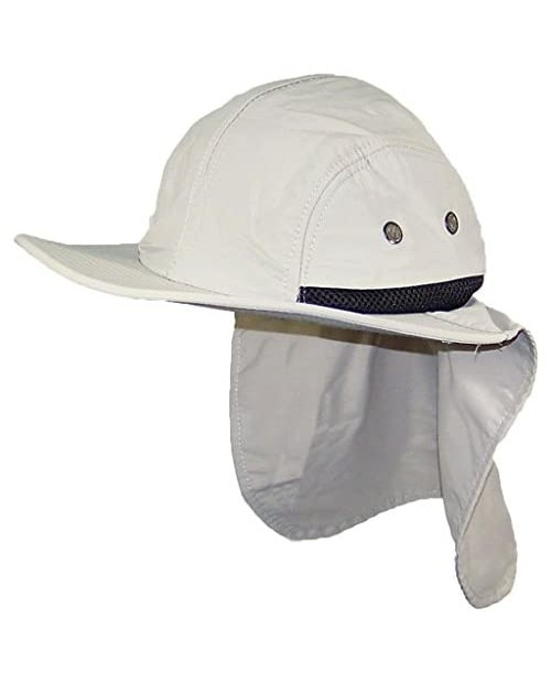 Stone Age Men/Women Wide Brim Summer Hat with Neck Flap (One Size)