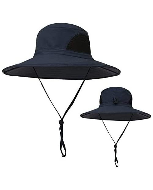 Summer Outdoor Sunscreen Square Big Fishing Hats Waterproof Breathable Wide Side Adjustable Chin Belt for Men/Women.Momoon