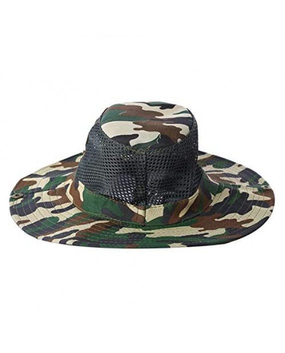 Xuxie Men Summer Outdoor Sun Protection Military Camo Fishing Boonie Hat Mountaineering Hat Sun Hats