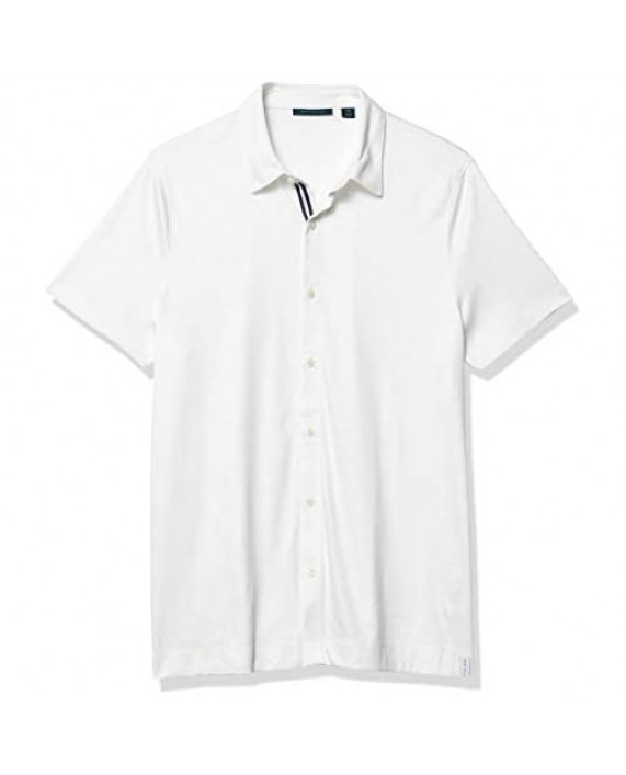 Perry Ellis Men's Ultra Soft Touch Slub Short Sleeve Button-Down Shirt