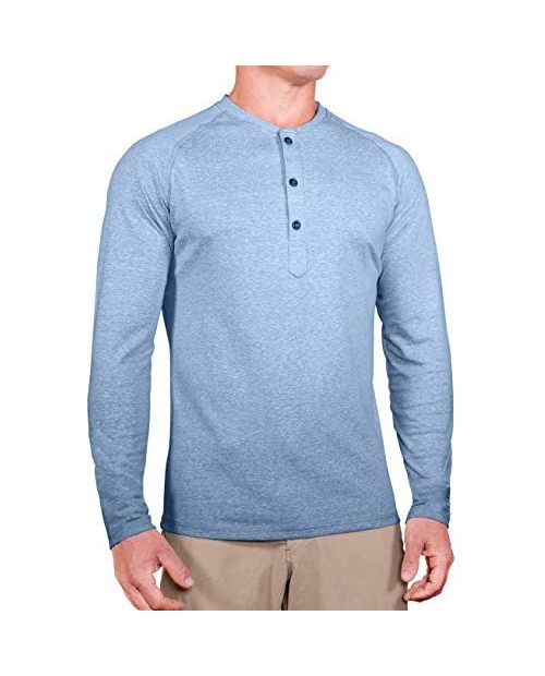 CC Slim Fit Long Sleeve Henley Shirts for Men | Mens Henley Long Sleeve T Shirt
