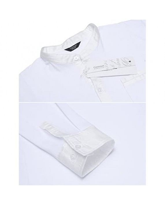 COOFANDY Men's Slim Fit Henley Shirt Long Sleeve Casual Cotton T Shirts