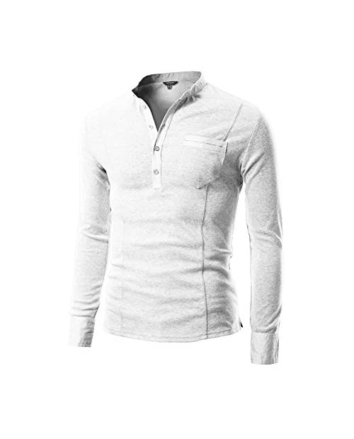 COOFANDY Men's Slim Fit Henley Shirt Long Sleeve Casual Cotton T Shirts