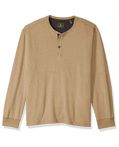 G.H. Bass & Co. Men's Carbon Long Sleeve Jersey Henley Solid Shirt