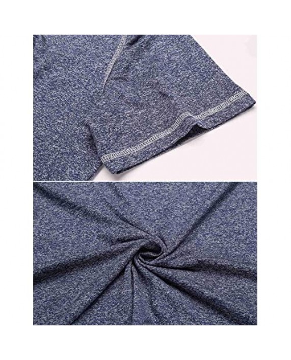 Hotouch Men's Round-Neck Soft Elasticity Cotton Short Sleeve T-Shirtst