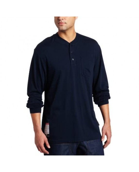 Key Industries Men's Fire Resistant Long Sleeve Pocket Henley tee Shirt Big/Tall