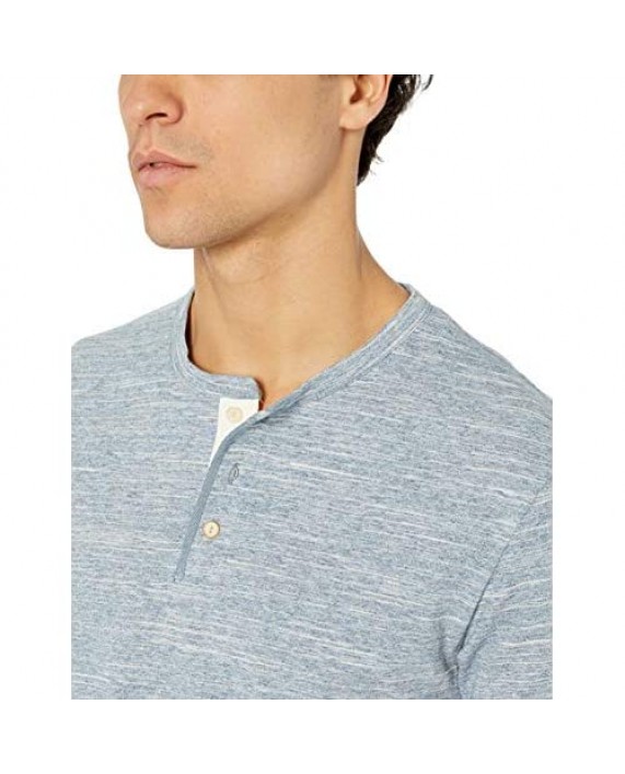 Lucky Brand Men's Short Sleeve Henley-Space Dye Shirt