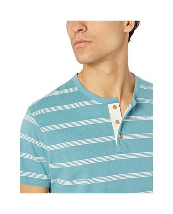 Lucky Brand Men's Short Sleeve Stripe Henley Shirt