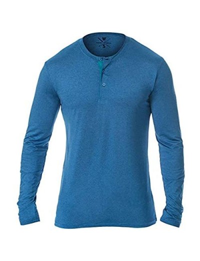 Warriors & Scholars Henley Long Sleeve Shirts for Men - Moisture-Wicking Shirts - Multiple Sizes & Colors