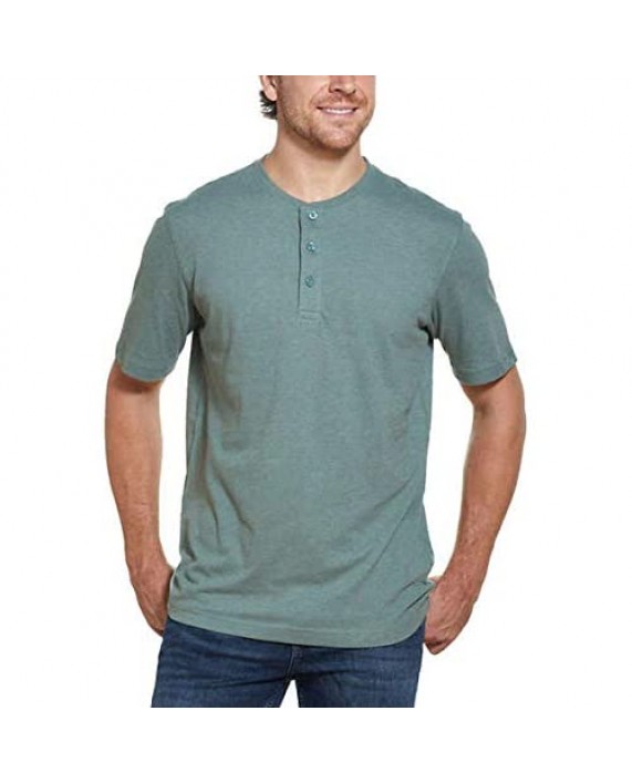 Weatherproof Vintage Men's 3 Button Short Sleeve Henley Shirt