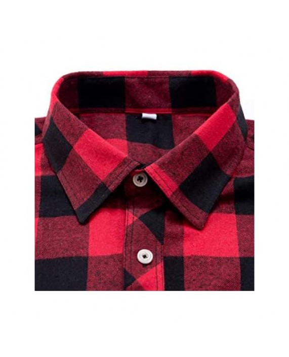 Alimens & Gentle Men's Sleeveless Flannel Plaid Shirts Vest Casual Button Down Shirt