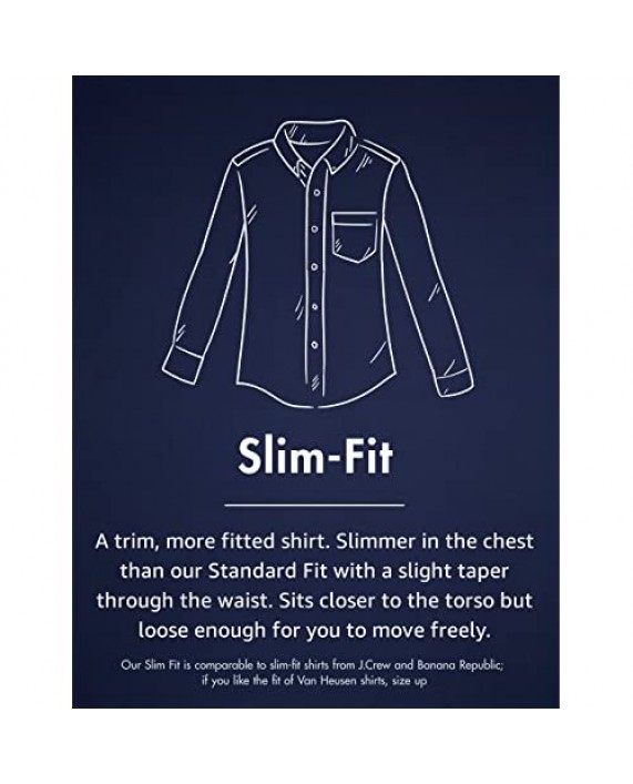 Brand - Goodthreads Men's Slim-Fit Long-Sleeve Band-Collar Chambray Shirt