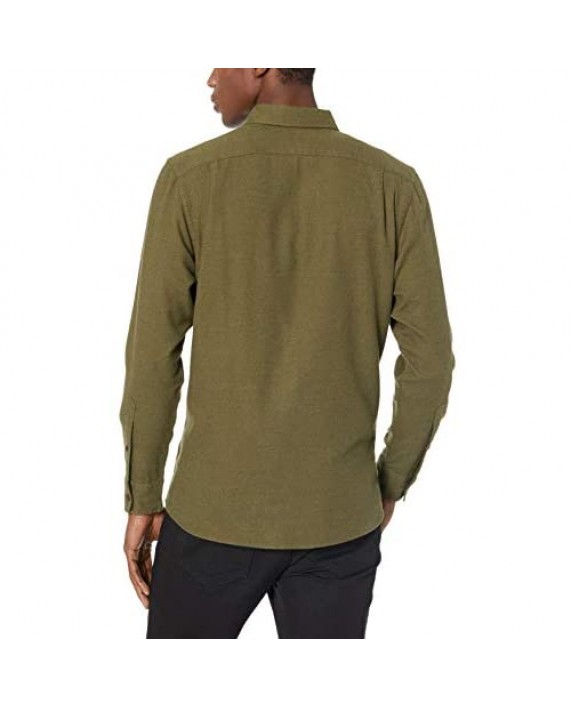 Brand - Goodthreads Men's Slim-Fit Long-Sleeve Plaid Brushed Heather Shirt