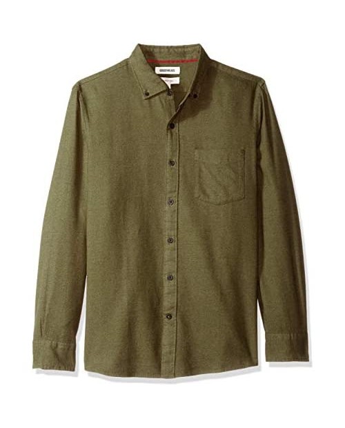  Brand - Goodthreads Men's Slim-Fit Long-Sleeve Plaid Brushed Heather Shirt
