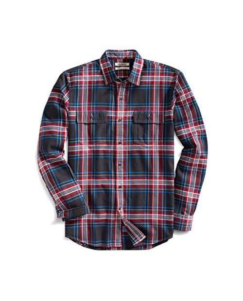  Brand - Goodthreads Men’s Slim-Fit Long-Sleeve Plaid Twill Shirt