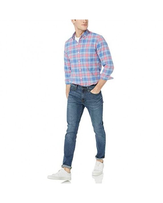 Brand - Goodthreads Men's Standard-Fit Long-Sleeve Plaid Oxford Shirt