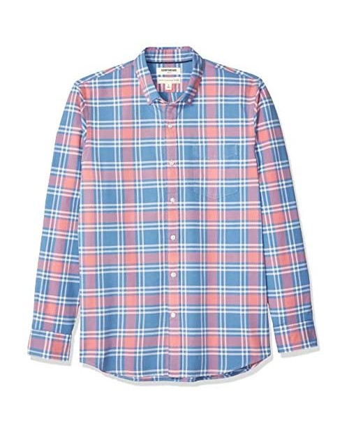  Brand - Goodthreads Men's Standard-Fit Long-Sleeve Plaid Oxford Shirt