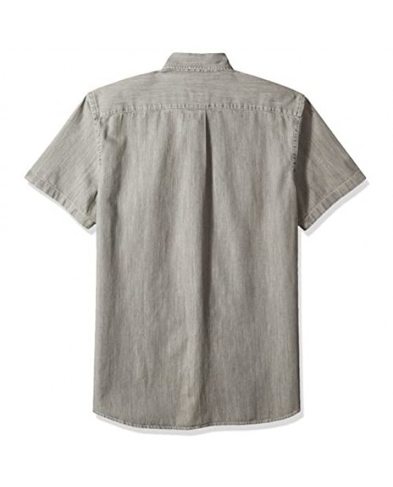 Brand - Goodthreads Men's Standard-Fit Short-Sleeve Denim Shirt