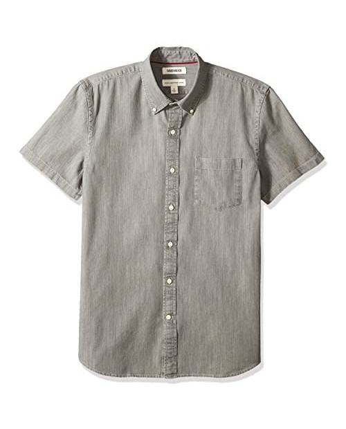  Brand - Goodthreads Men's Standard-Fit Short-Sleeve Denim Shirt