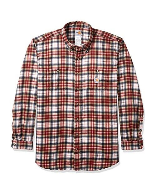 Carhartt Men's Flame Resistant Classic Plaid Long Sleeve Woven Shirt