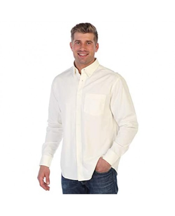 Gioberti Mens 100% Cotton Long Sleeve Casual Twill Shirt