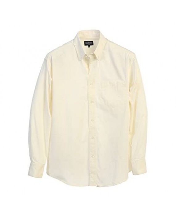 Gioberti Mens 100% Cotton Long Sleeve Casual Twill Shirt