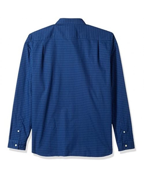 Lacoste Men's Long Sleeve with Pocket Gingham Poplin Regular Fit Woven Shirt CH9559